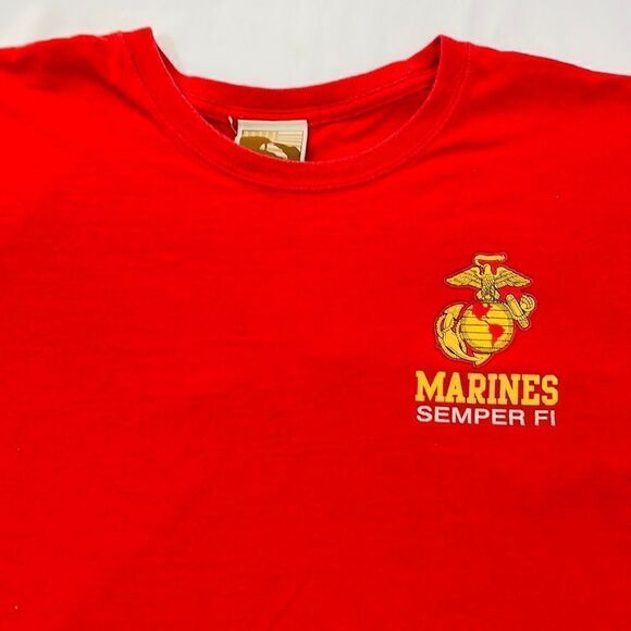 Marines Semper Fi “First To Fight” Devil Dog Short Sleeve Tee - Picture 3 of 6
